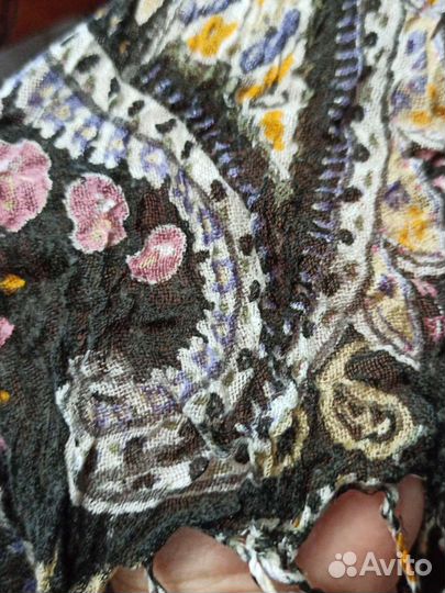 Палантин etro хлопок /кашемир италия