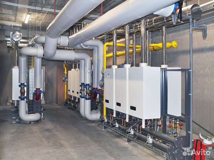 Обвязка котельной на промышленном объекте