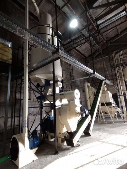 Линия гранулирования комбикормов, опила, лузги