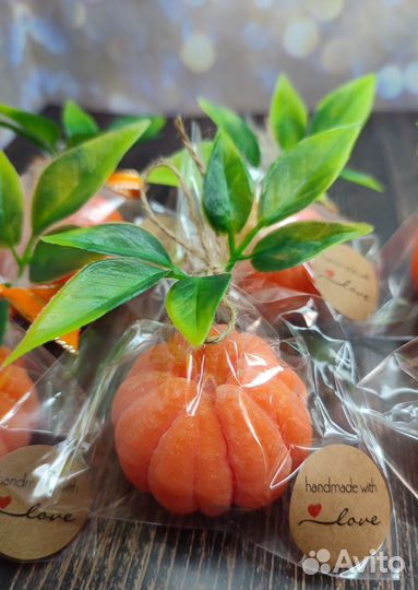 Мыло ручной работы мандарин на Новый Год