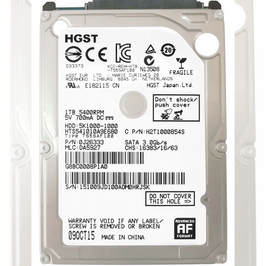 [H2T1000854S] Жесткий Диск Hitachi 1tb 5400 Sata3 H2t1000854s