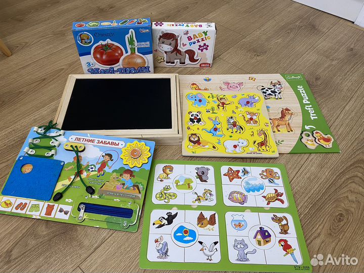 Пазлы, сортеры, бизиборд, магнитная доска