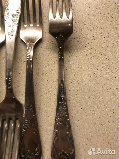 Мельхиоровые вилки ложки СССР