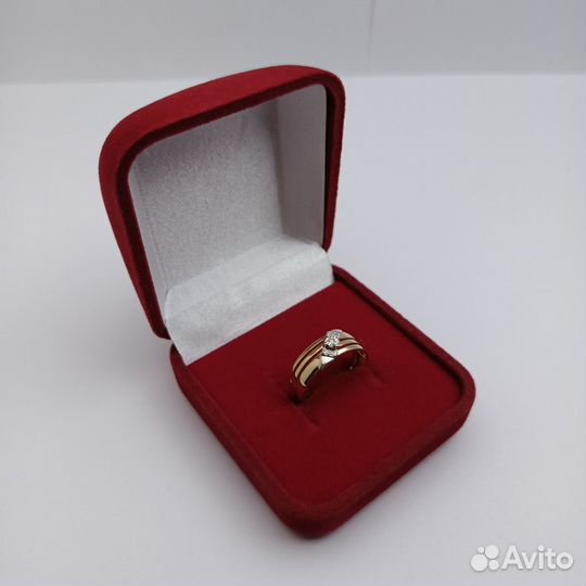 К28. Кольцо с бриллиантами,золото 585(id9092)