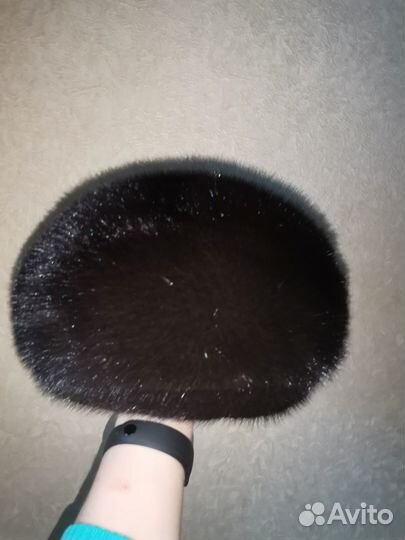 Норковая шапка берет женская