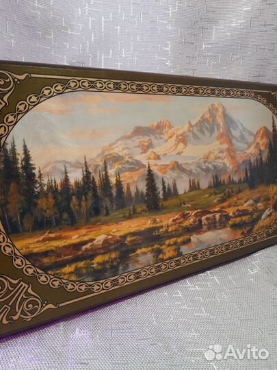 Нарды Новые большие 60х60см Горы пейзаж