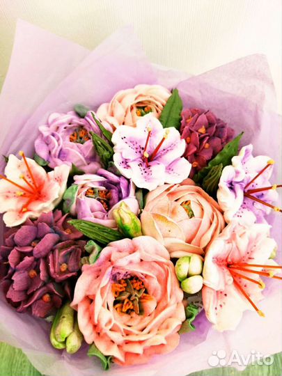 Цветы из зефира