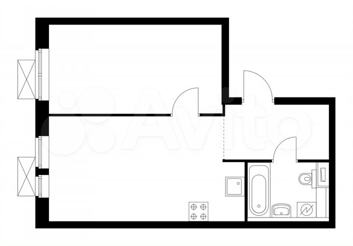1-к. квартира, 42,4 м², 27/33 эт.