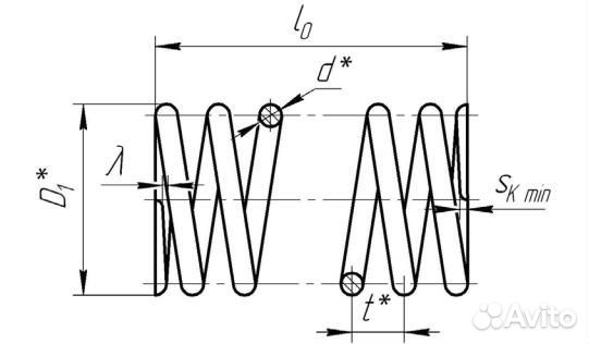 30. 30. 30. 30. 006 пружина чертеж.