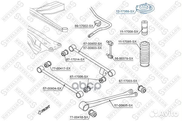 12-17368-SX опора амортизатора переднего левого