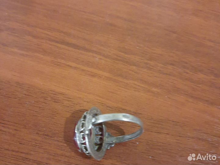 Серебряное кольцо с камнем СССР