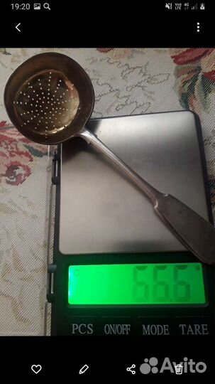 Серебряное ситечко для чая 84