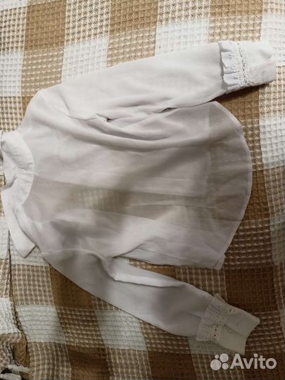 Блузка белая школьная 122 128