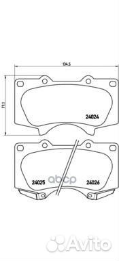 P 83 066 Колодки тормозные toyota LC 120 4.0/3