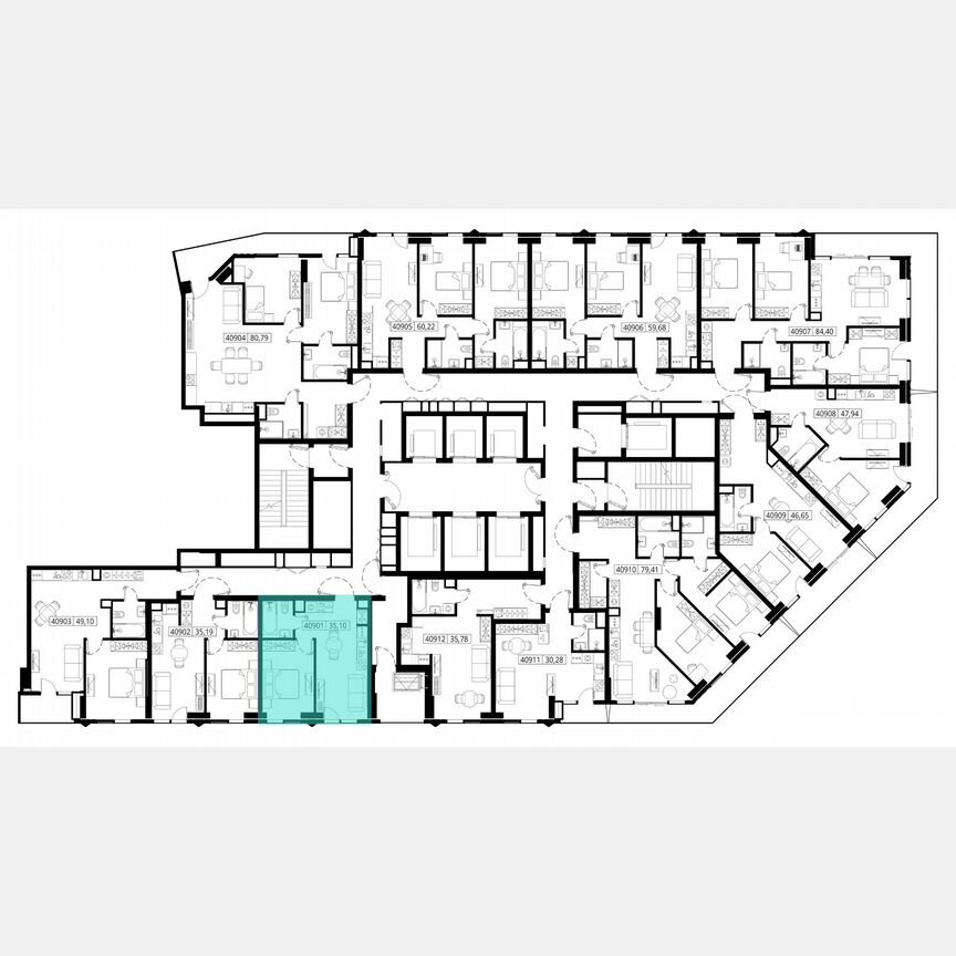 1-к. квартира, 35,3 м², 9/46 эт.