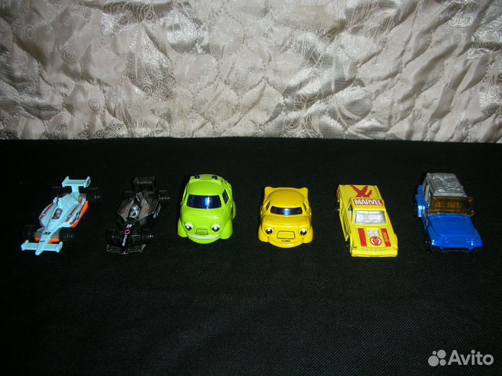Машинки разные, металл, 6 шт
