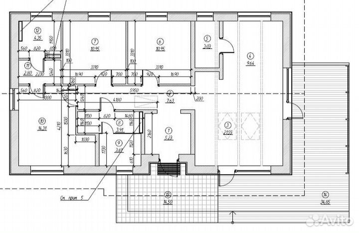 Готовый проект дома из газобетона Микеа 3 Front1