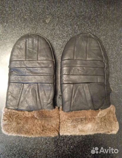 Рукавички натуральная кожа, мех