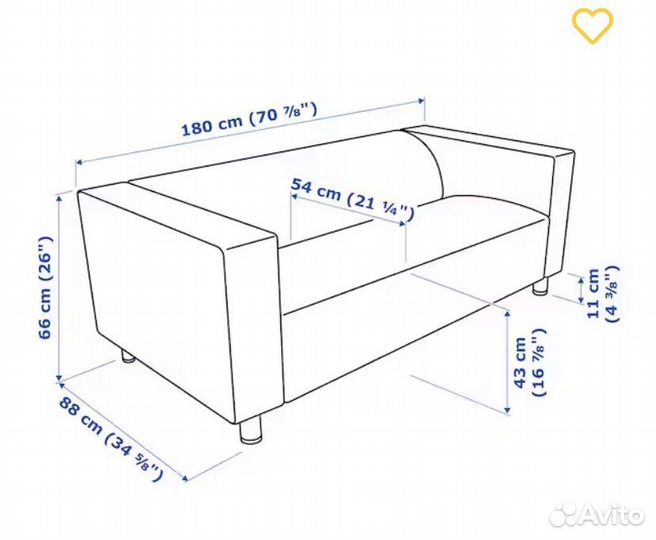 Чехол klippan ektorp на диван икеа