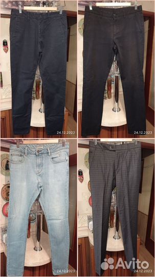 Мужские брюки H&M, Pull&Bear, Cacharel, 46р, 48р