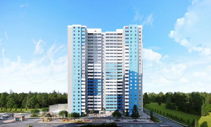 2-к. квартира, 53,8 м², 22/25 эт.