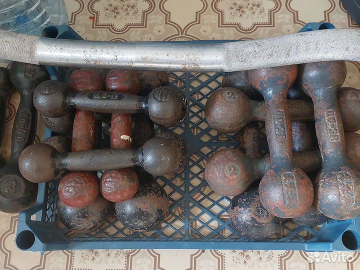 Гантели СССР от 1кг до 16кг