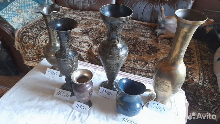 Вазы из латуни индия