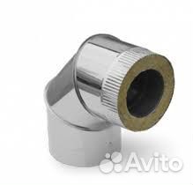 Сендвич-колено 90* (430/0,8мм +нерж) d150x250 Фер