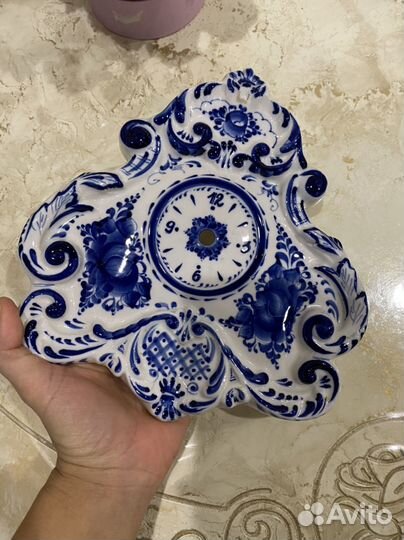 Гжель часы Сухова С оригинал фарфор