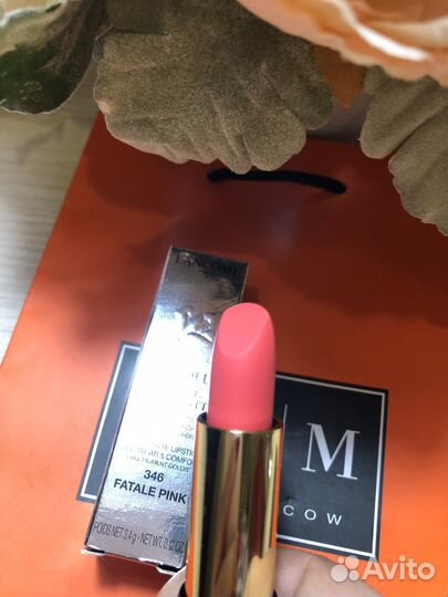 Помада матовая Lancome 346 Fatale Pink