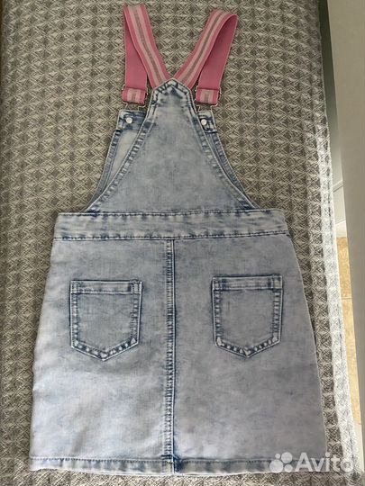 Комбинезон джинсовый (юбка) для девочки