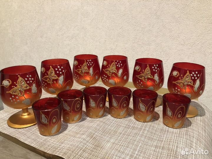 Новый набор бокалов и стопок