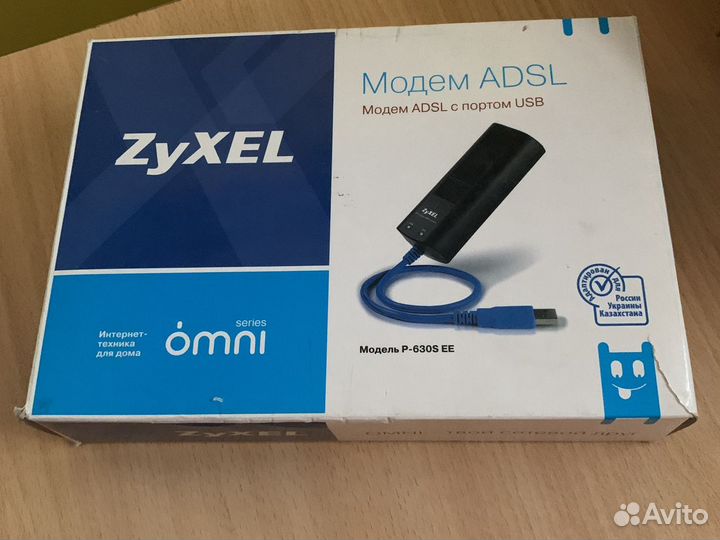 Модем adsl с USB zyxel P-630S EE