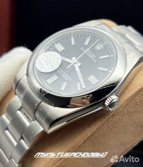 Мужские часы Rolex Oyster Perpetual черные