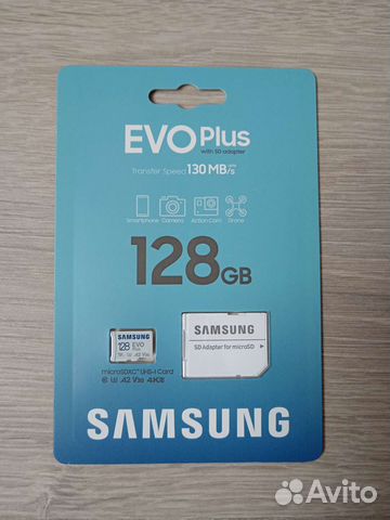 Карта памяти Samsung Evo Plus 128Gb Class10