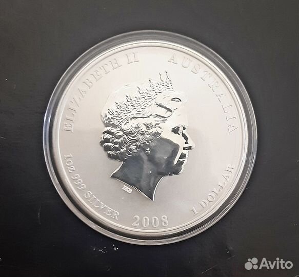 Серебряный доллар Австралия 2008г год крысы