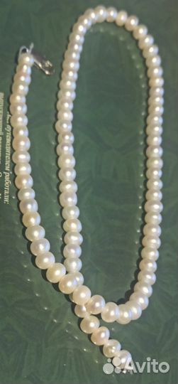 Жемчуг натуральный бусы. нить 40,5 см