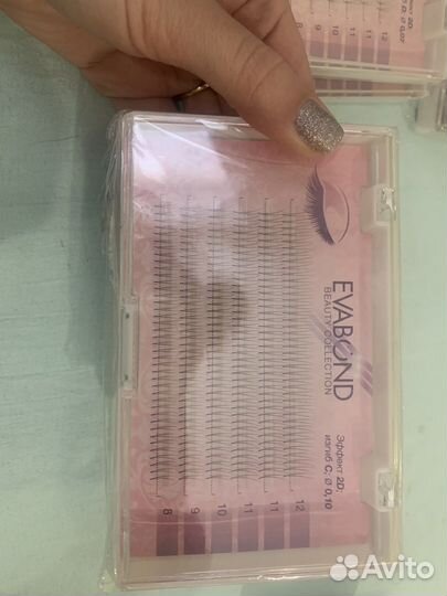 Ресницы для наращивания новые и бу готовые пучки