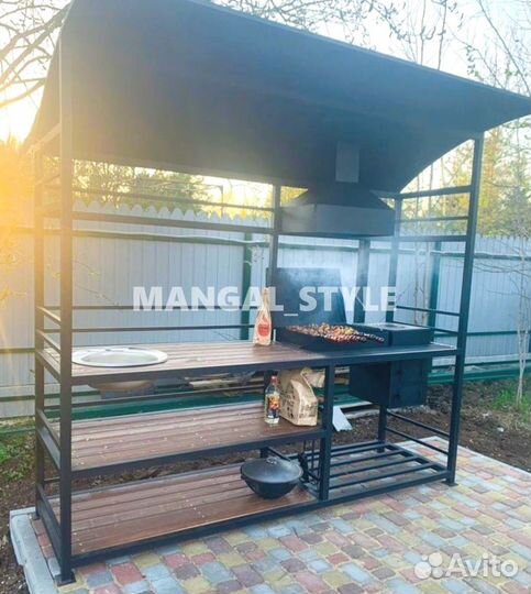 Мангал с крышей