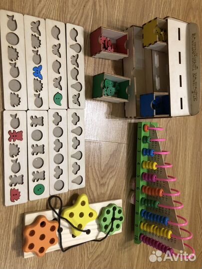 Развивающие игрушки/игры шнуровка, сортер, счеты
