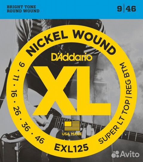 D' Addario EXL125, 9-46 струны для электрогитары