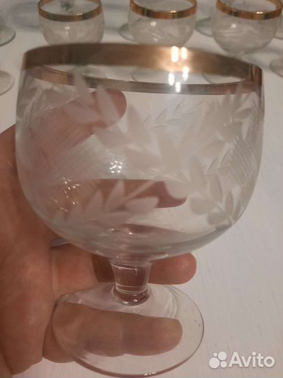 Набор фужеров и рюмок ссср, лот 1