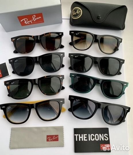 Очки ray ban wayfarer 54 коричневые