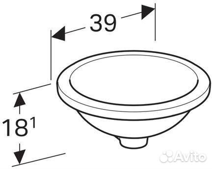 500.746.01.2 Geberit VariForm Раковина с установко