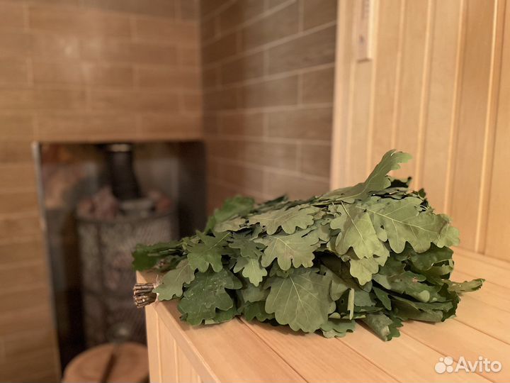 Большой бассейн с баней на дровах