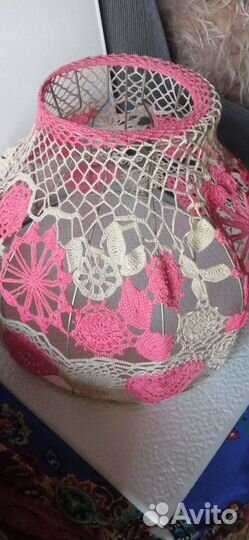 Абажур, вязан крючком, эксклюзив