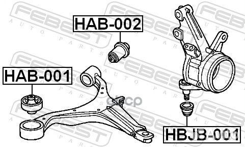 Сайлентблок HAB-001 HAB-001 Febest