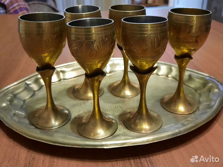 Рюмки бронза. Антиквариат