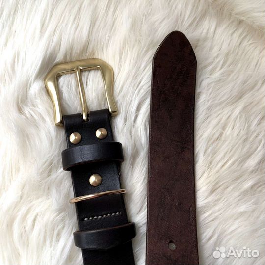 Кожаный ошейник 40 мм Hand Made