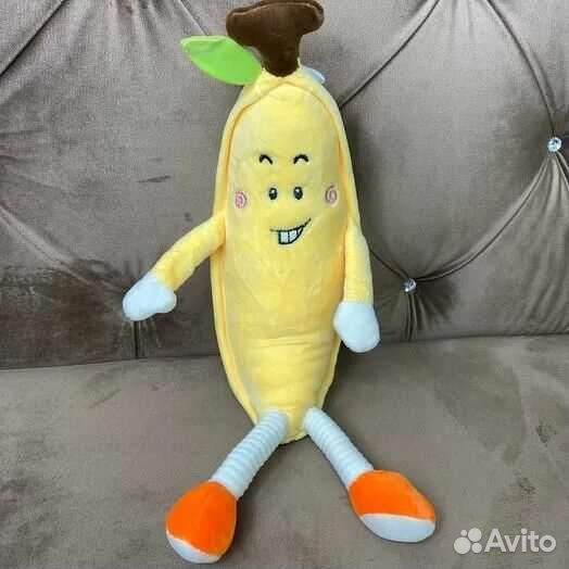 Банан игрушка-обнимашка мягкая подушка